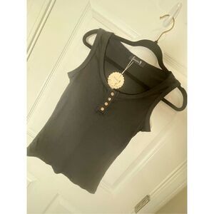 Kissfix women’s black tank ribbed size medium